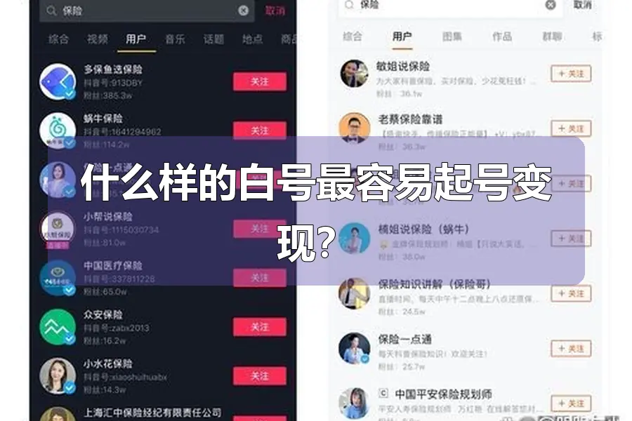 什么样的白号最容易起号变现?